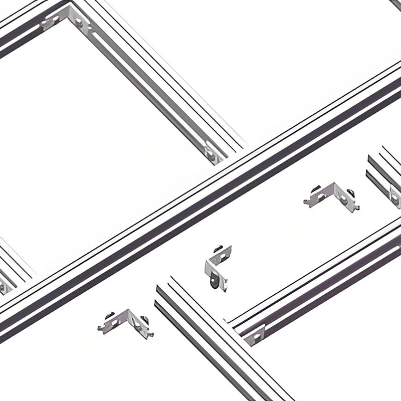 Strukturverbinder für Aluminium-Laufbahn (Serie mit 90° Vierfachschrauben)