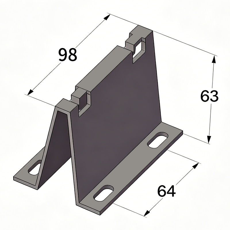 100 mm Bodenhalterung