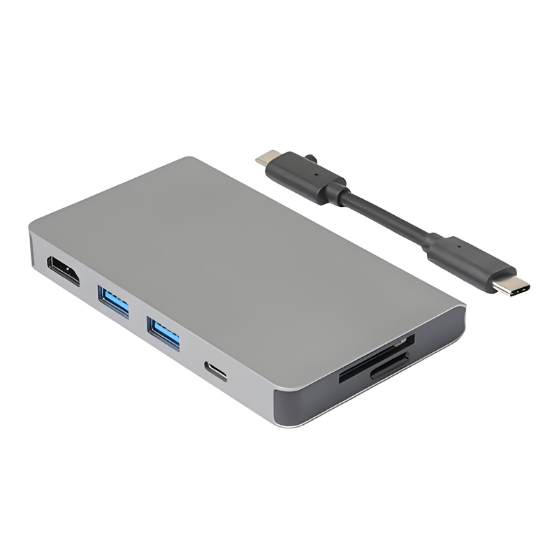 USB 3.1 Typ-C auf USB 3.0X2+MicroSD+SD/MMC+PD Laden A